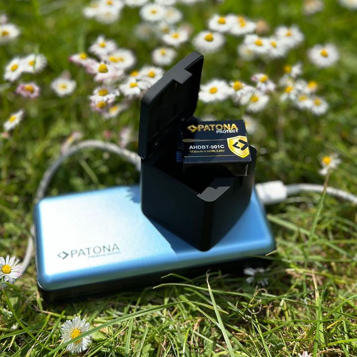 Produktbild Patona Batteries Replacement Triple Charger USB (GoPro Hero 9, Hero 11, Hero 10, Hero 12)