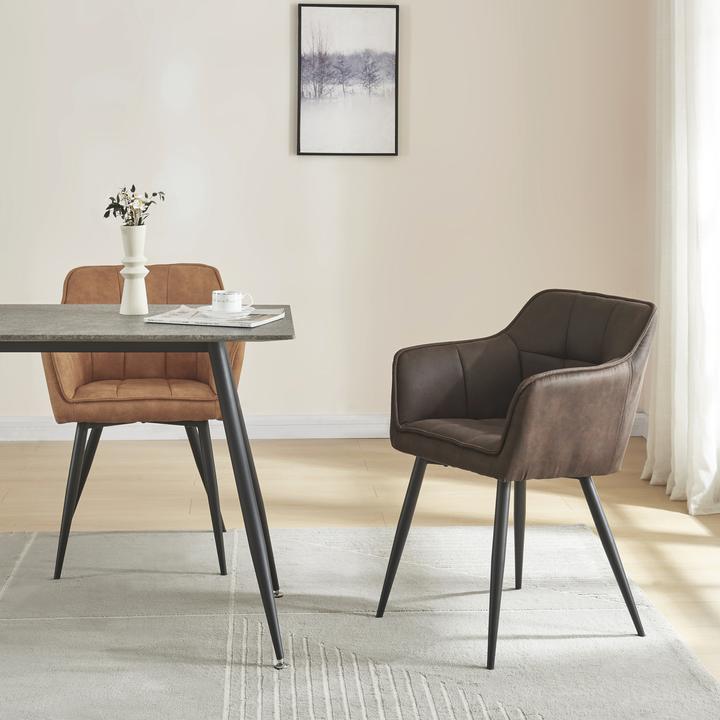 Produktbild En.Casa Esszimmerstuhl Birmingham Dunkelbraun