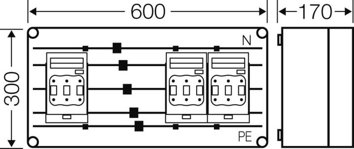 Actual product image Hensel NH fuse box