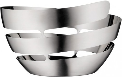 Produktbild WMF Obstkorb gross dekorative Obstschale Brotkorb 26cm Peel Edelstahl teilmatt (16.5 x 26 x 25.5 cm)