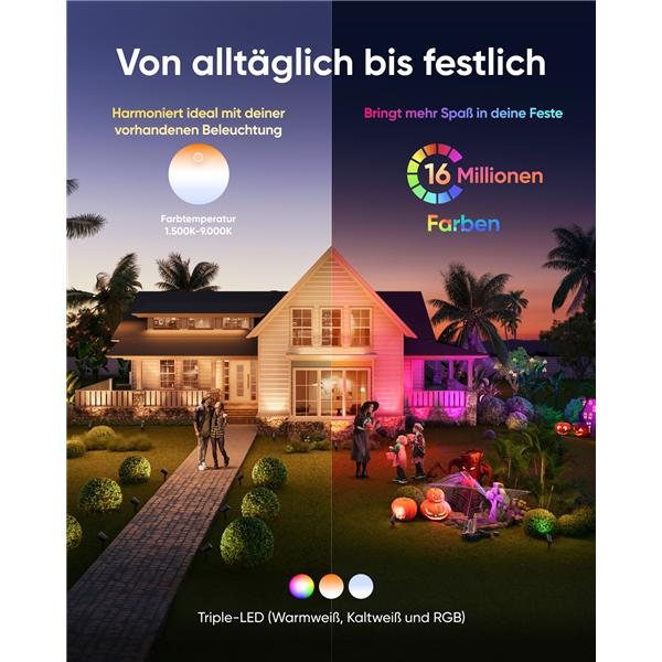 Immagine prodotto eufy Luce spot per esterni E10 (confezione da 2) (500 lm, IP65)