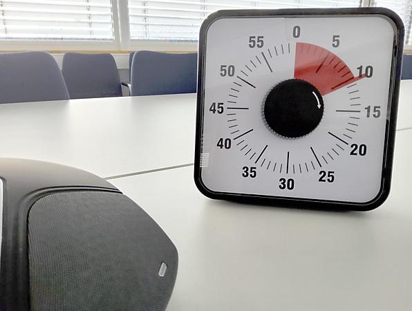 Immagine prodotto Bürk Timer per riunioni, alt. x largh. x prof. 195 x 195 x 32 mm, nero.