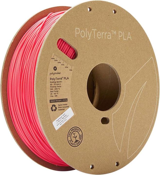 Image du produit Polymaker PolyTerra PLA - Rose - 1.75mm (PLA, 1.75 mm, 1000 g, Rose)