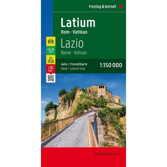 Freytag Berndt Autokt. Latium,Rom,Vatik, Landkarte
