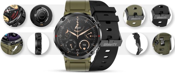 Produktbild Gravity GT21-7 Smartwatch + schwarzes Silikonarmband