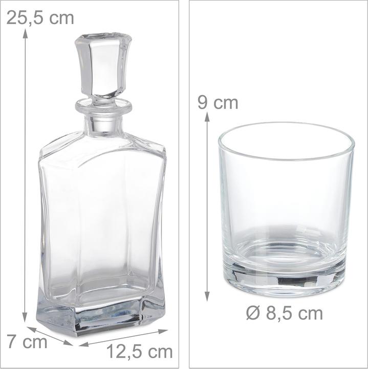 Productafbeelding Relaxdays 5-delige whisky set (3.45 dl, 1 x, Whiskyglas)