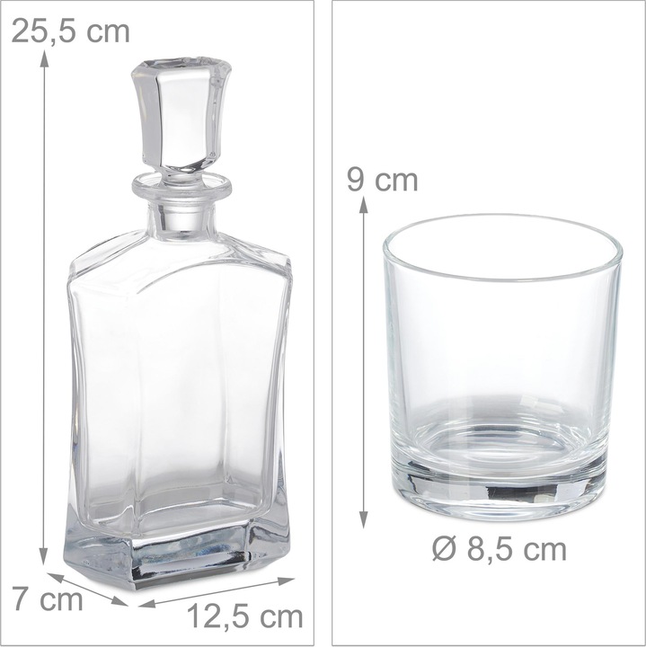 Actual product image Relaxdays 5-piece whisky set (7 dl, 1 x, Whisky glass)