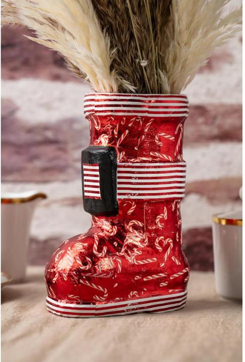 Actual product image Décopatch Santa boot vase 12,5x8x18cm