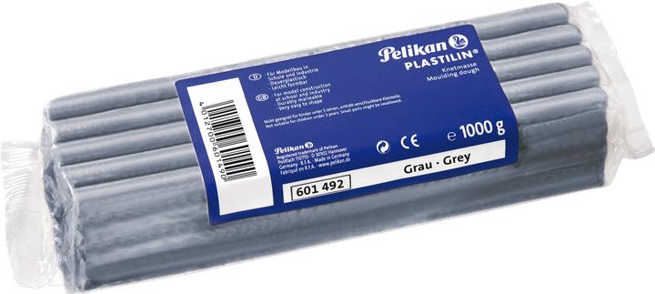 Pelikan Plastilin Qualitäts-Knetmasse, grau speziell für Modellbau (Schule und Industrie)