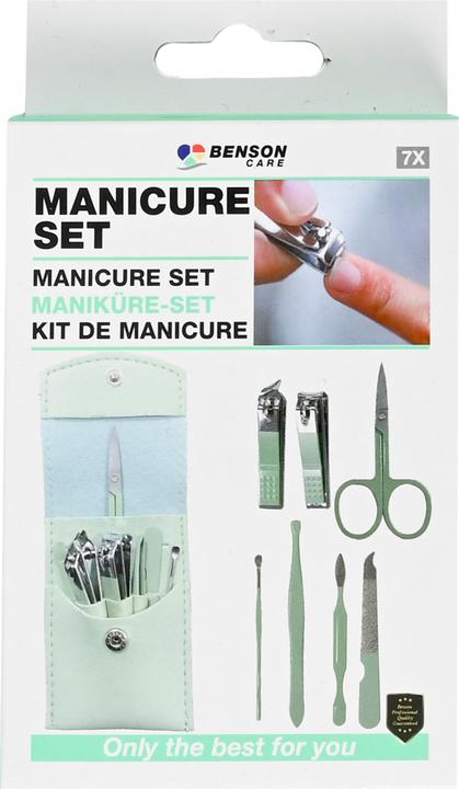 Image du produit Benson Care Kit de manicure 7 pcs voyage vert