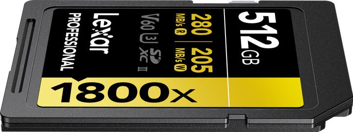 Productafbeelding Lexar Professional 1800x (512 GB, SDXC, U3, UHS-II)