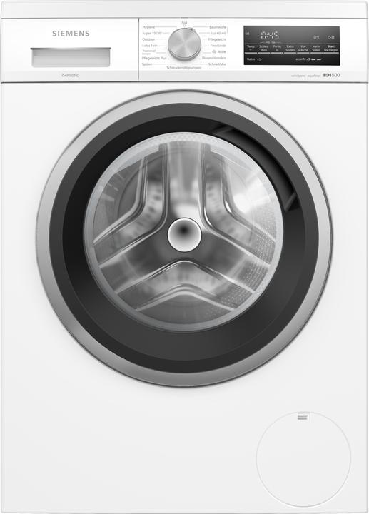 Actual product image Siemens iQ500, washing machine, frontloader fullsize, 8 kg, 1400 rpm, WU14UT71 (8 kg, Left)
