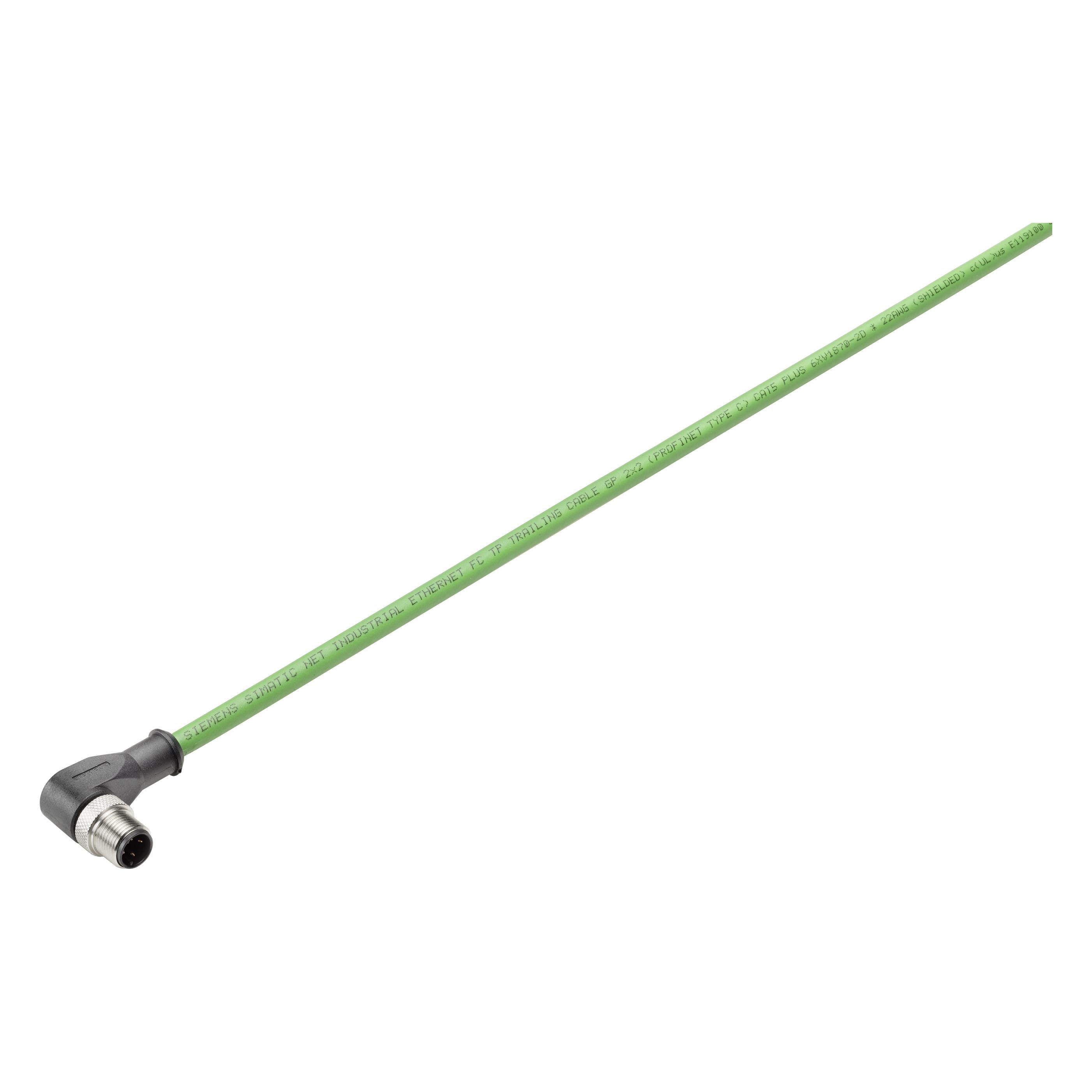 Siemens 6XV1870-8GH30 IE Connecting Cable M12-90/M12-90 3 m - Kabel - Netzwerk, Elektronikkabel + Stecker, Grün