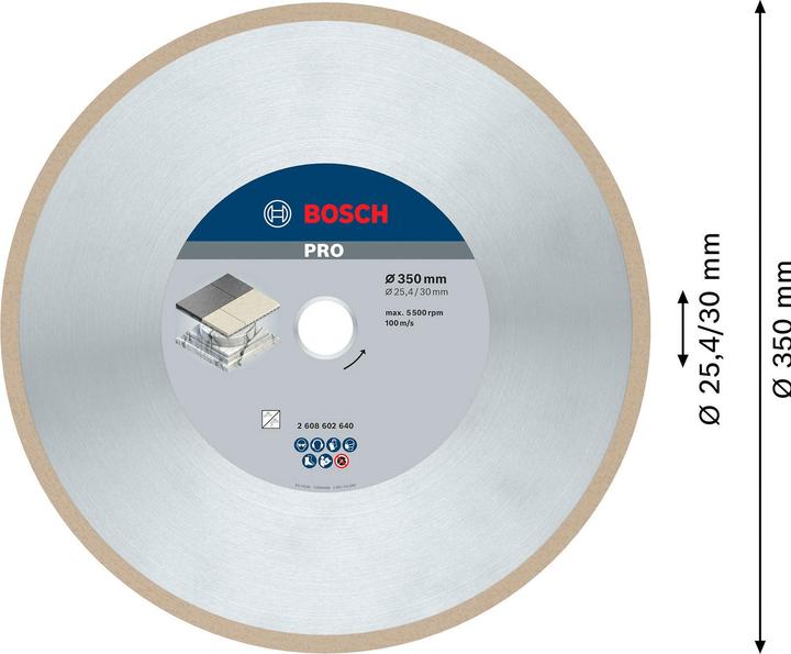Produktbild Bosch Professional Zubehör PRO Ceramic Diamanttrennscheibe, 350 x 30/25,4 mm