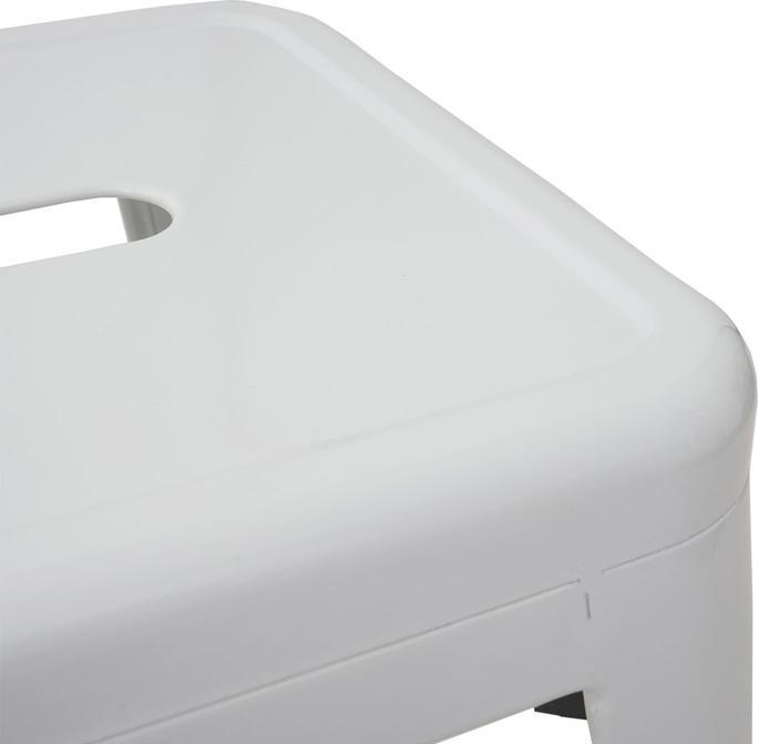 Produktbild Mendler Barhocker, Barstuhl Tresenhocker, Metall Industriedesign stapelbar - weiss