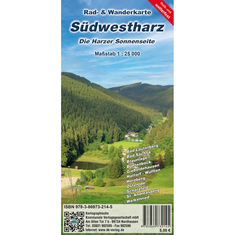 Südwestharz - Die Harzer Sonnenseite, Landkarte