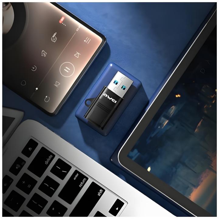 Actual product image Awei Adapter CL-13 USB-CUSB-A czarnyblack (USB-A, USB-C)