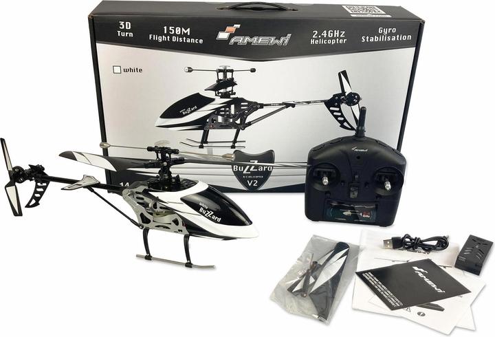 Productafbeelding Amewi Helikopter Buzzard V2, 4-kanaals, wit RTF