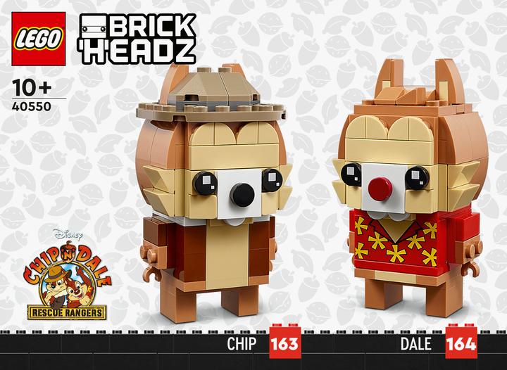 Image du produit LEGO BrickHeadz Chip & Chap 40550 (40550, LEGO Disney, LEGO difficiles à trouver)