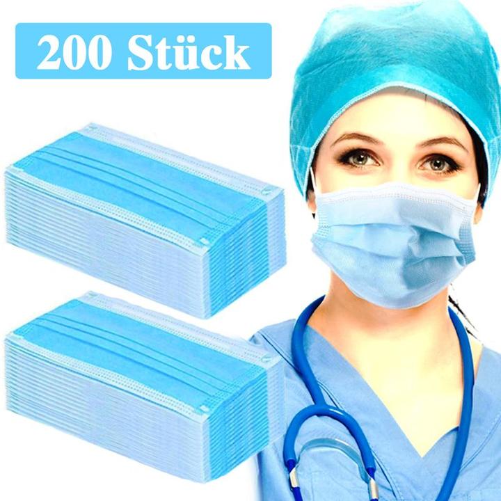 Immagine prodotto Hermex 200 pezzi Maschere per il viso Maschere per il naso Maschere per l'igiene Maschere per la (200 x)