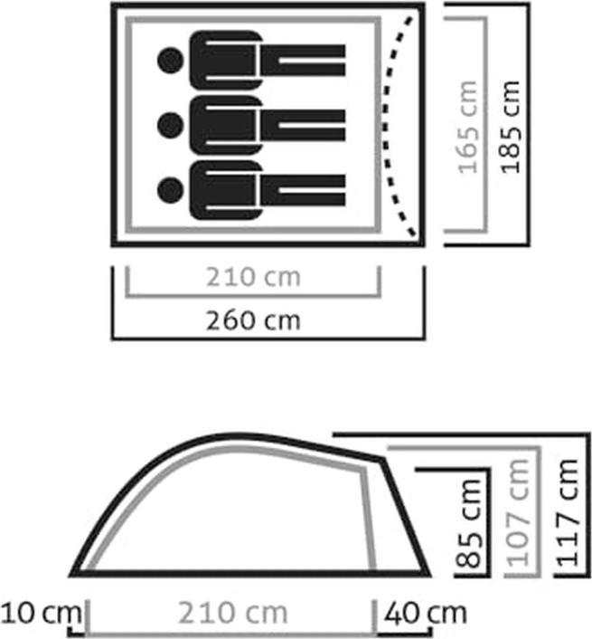 Produktbild Salewa Litetrek III (Kuppelzelt, 2.60 kg, 3 Personen)