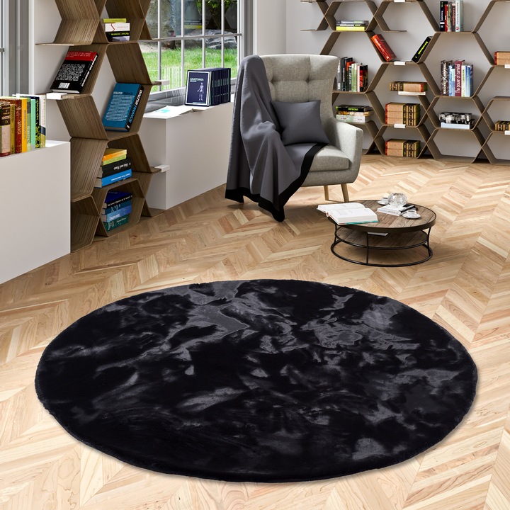 Produktbild Pergamon Luxus Super Soft Fellteppich Plush Rund (Ø 120 cm)