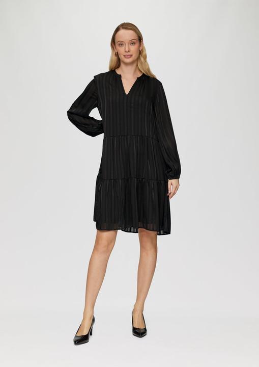 Actual product image S.Oliver Kleid Volantkleid aus Chiffon mit Streifen und Glitzer (40)