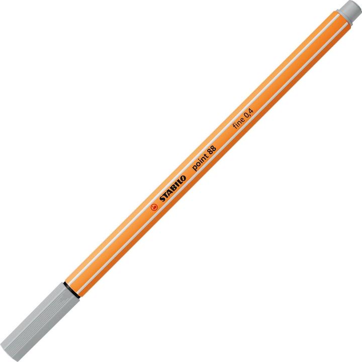 Produktbild STABILO Fineliner - point 88 - 10er Pack - hellgrau (Grey, Hellgrau, Orange, 10x)