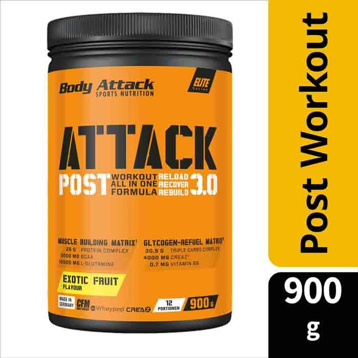 Image du produit Body Attack Post Attack 3.0 (boîte de 900g) (Fruits exotiques, 1 pcs, 900 g)