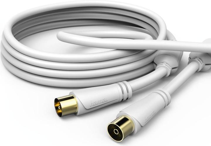 Immagine prodotto Hama Cavo per antenna, spina coassiale - presa coassiale, placcato oro, 7,5 m, 100 dB (100 dB, Cavi antenna)