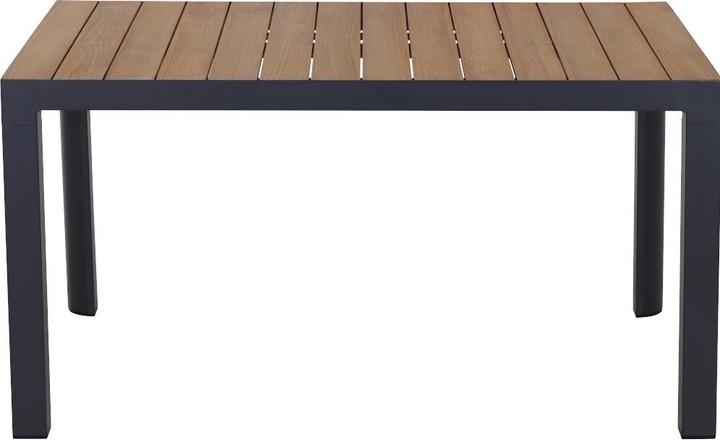 Actual product image Siena Garden Silva Dining Tisch 140x90cm matt anthrazit / Teak FSC (140 cm)