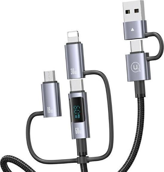 Actual product image Usams Cable 60W 6w1 Digital Display Data Cable Sufeng Seria 1,2M (SJ736) (1.20 m, 60 W)