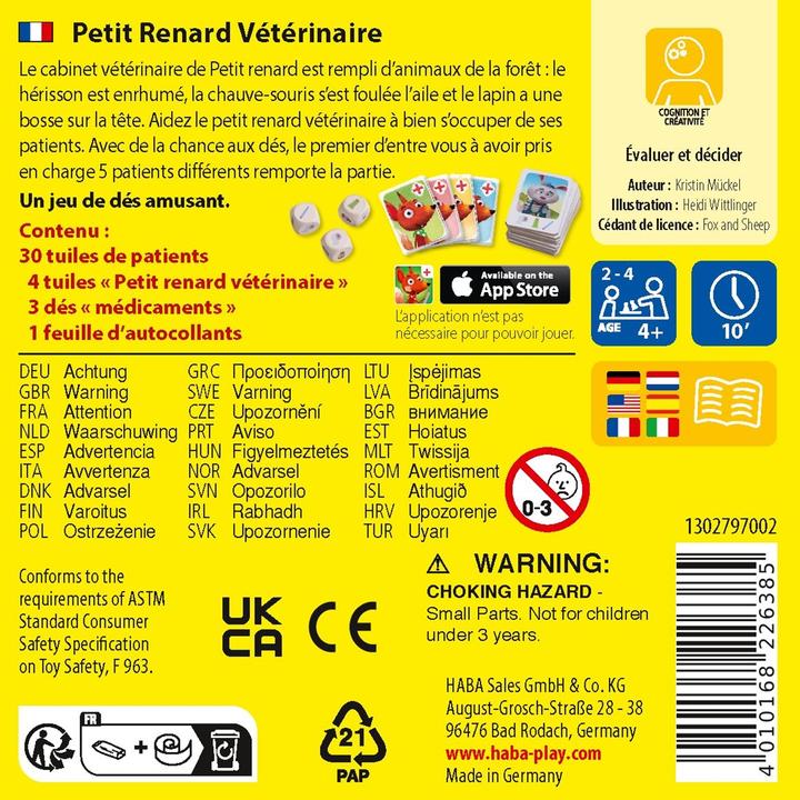 Produktbild Haba Kleiner tierärztlicher Fuchs (Französisch)