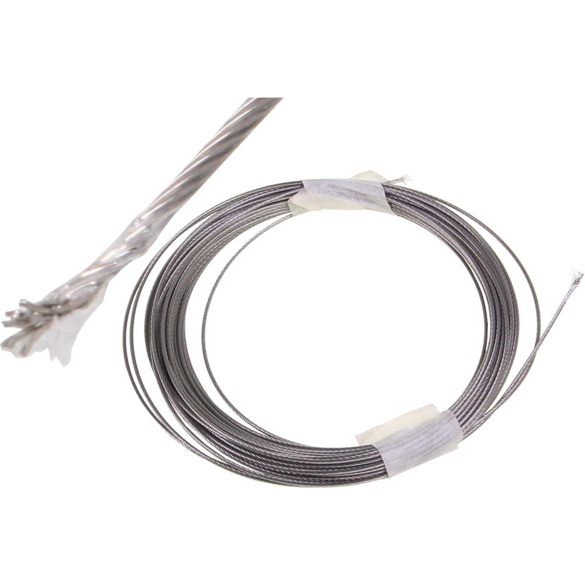 Modellbau Lindinger stahlseil 1,0mm nylon-ummantelt 10 meter natur, 80,6kg maximale zugkraft