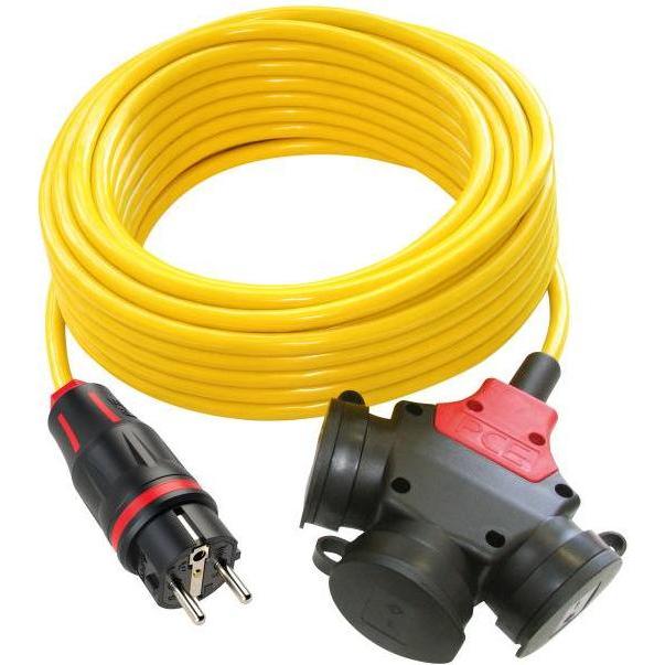 PCE, Verlängerungskabel, N07V3V3-F 3G1,5 25M ST/3-WEGEK / PVC-BAUSTELLEN-VERL 980925315681-P (25 m)