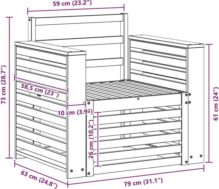 Produktbild vidaXL Outdoor-Sofa