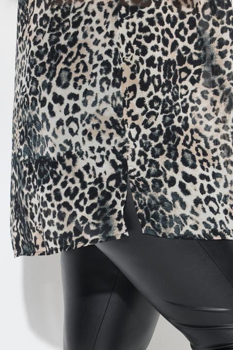 Immagine prodotto Angel of Style Chiffonbluse, Leomuster, 3/4-Trompetenärmel (50)