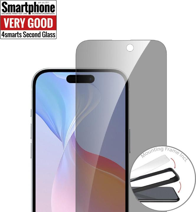 Productafbeelding 4smarts Tweede glas privacy (1 Pcs., Apple iPhone 16)