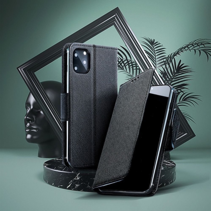 Produktbild Partner Telecom Book case OEM FANCY Book case for SAMSUNG Galaxy A3 2017 black (Samsung Galaxy A3 (2017))