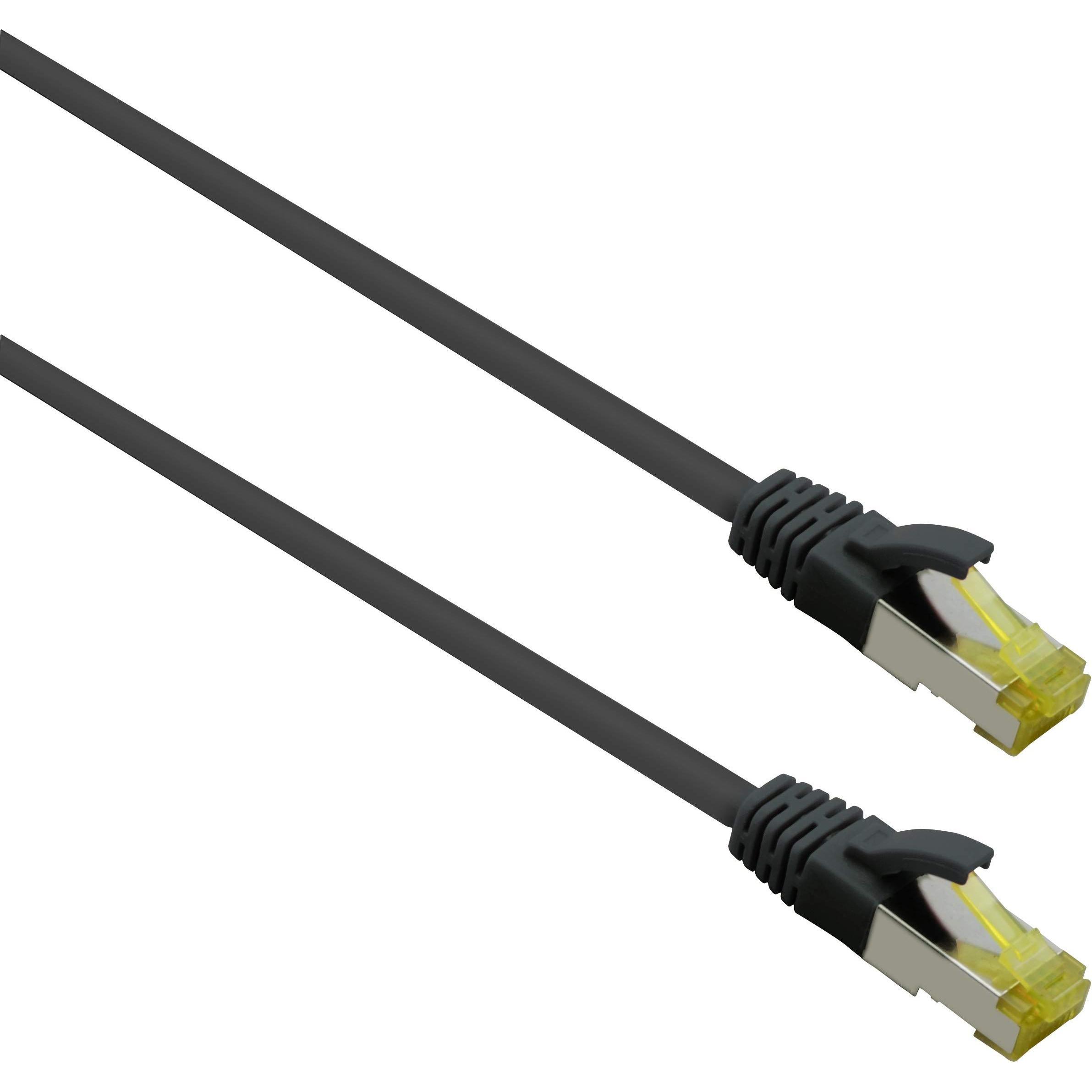 Helos ultra flex Patchkabel S/FTP Cat 6a TPE schwarz 15,0m (S/FTP, CAT6a, 15 m), Netzwerkkabel