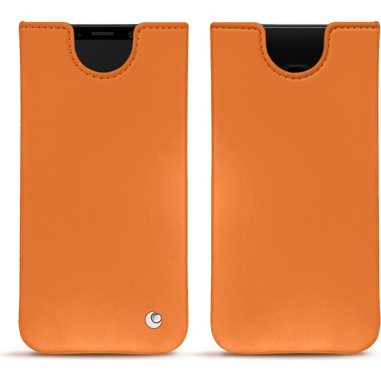 Noreve Lederschutzhülle (Samsung Galaxy S9+), Smartphone Hülle, Orange