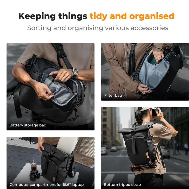 Produktbild K&F Concept Backpack 20L Nature Wander 11 (Black) (Fotorucksack, 20 l)