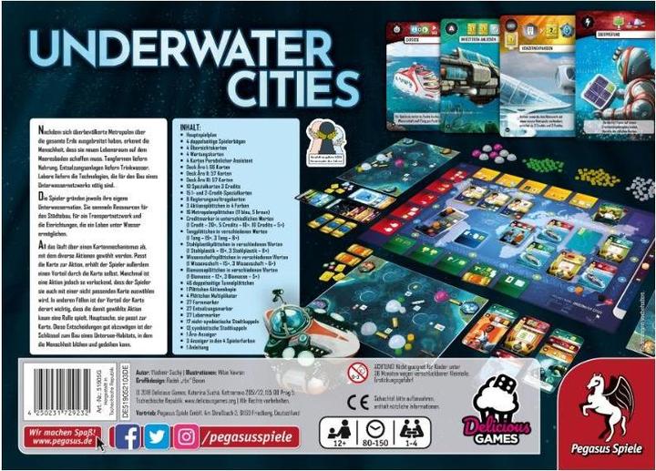 Produktbild Pegasus 51905G - Underwater Cities, Brettspiel, 1-4 Spieler, ab 12 Jahren (DE-Ausgabe) (Deutsch)