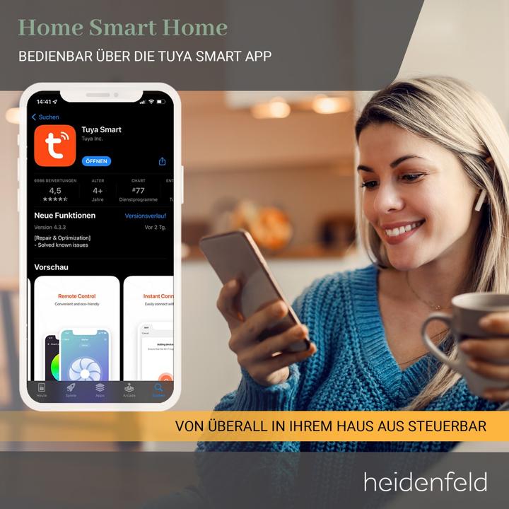 Actual product image Heidenfeld Infrared heater HF-HP130 radiator flat heating panel wall ceiling heating (500 Watt)