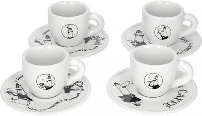 Actual product image Bialetti Y0TZ033 Set of 4 demitasse cups Carosello (50 ml, 8 x)