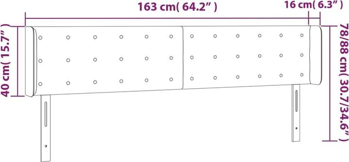 Actual product image vidaXL Franco (163 x 16 x 88 cm)