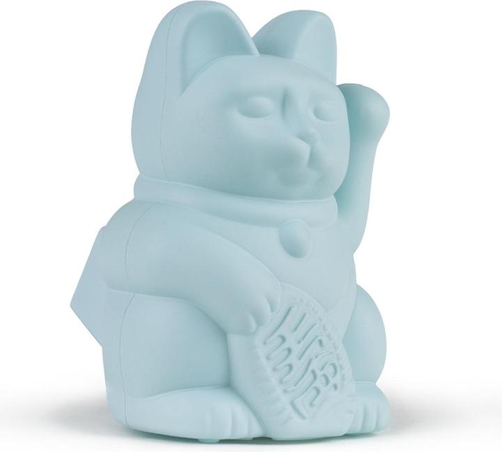Actual product image Donkey Products Lucky Cat Solar Winkekatze hellblau 6,5cm
