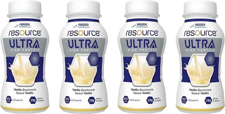 Image du produit Nestlé Resource Ultra + Vanille CH 4 Fl 200 ml (Vanille)
