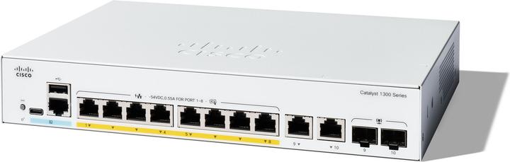 Image du produit Cisco Catalyst 1300 8p GE PoEExt PS 2x1G Combo (10 ports)