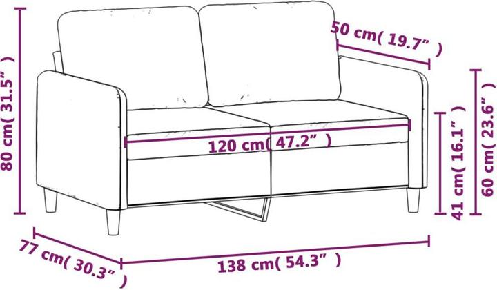 Produktbild vidaXL 2-Sitzer-Sofa (2-Sitzer)